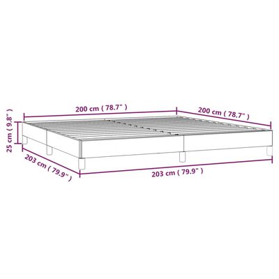 vidaXL Posteľný rám bledosivý 200x200 cm látka