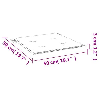 vidaXL Podložky na záhradné stoličky 4 ks ružové 50x50x3 cm látka