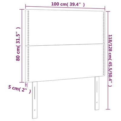 vidaXL Čelá postele 2 ks krémové 100x5x78/88 cm umelá koža