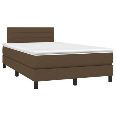 vidaXL Boxspring posteľ s matracom tmavohnedá 120x200 cm látka