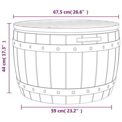 vidaXL 3-v-1 záhradný úložný box čierny polypropylén