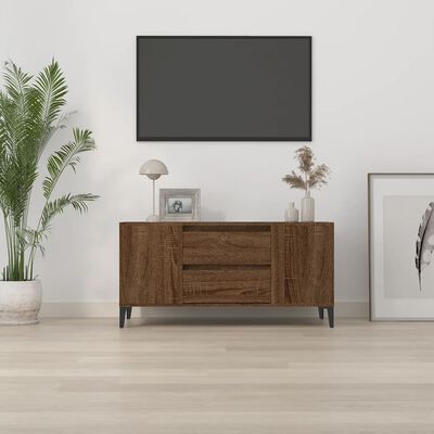 vidaXL TV skrinka hnedý dub 102x44,5x50 cm spracované drevo