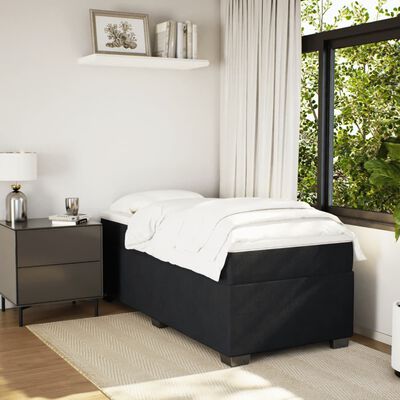 vidaXL Posteľný rám boxspring s matracom čierny 80x200 cm zamat