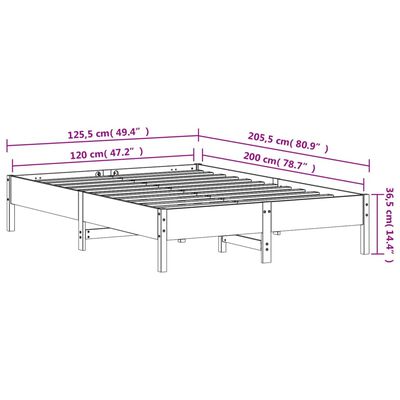 vidaXL Posteľ s matracom biela 120x200 cm borovicový masív