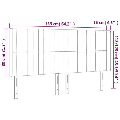 vidaXL Čelo postele so záhybmi tmavozelený 163x16x118/128 cm zamat