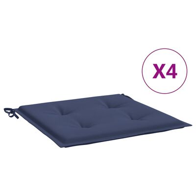 vidaXL Podložky na paletový nábytok 4 ks, námornícke modré 40x40x3 cm