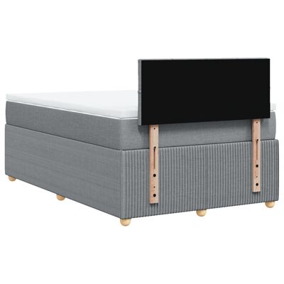 vidaXL Boxspring posteľ s matracom bledosivá 120x190 cm látka