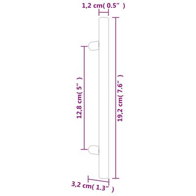 vidaXL Rukoväte na skrinku 10 ks bronzové 128 mm nehrdzavejúca oceľ