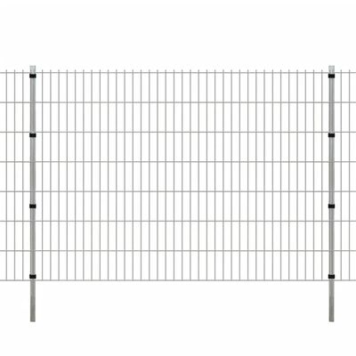 vidaXL Záhradné plotové stĺpiky 10 ks strieborné 200 cm pozinkov. oceľ