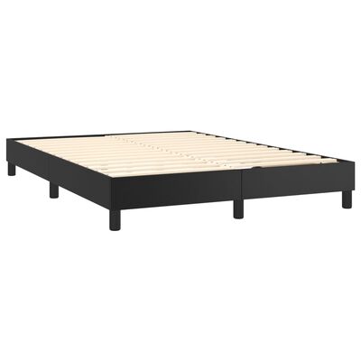 vidaXL Boxspring posteľ s matracom čierna 140x200 cm umelá koža