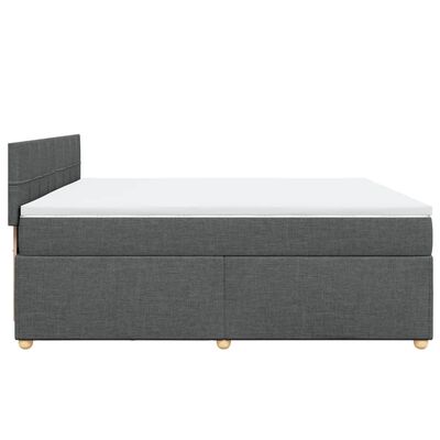 vidaXL Boxspring posteľ s matracom tmavosivá 200x200 cm látka