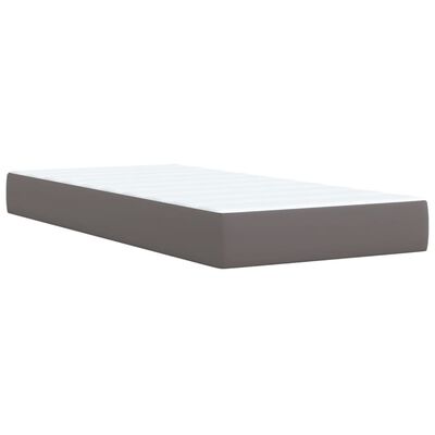 vidaXL Boxspring posteľ s matracom sivá 90x200 cm umelá koža