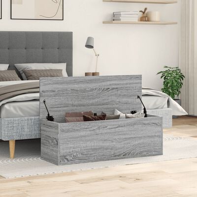 vidaXL Úložný box sivý dub sonoma 90x35x35 cm kompozitné drevo