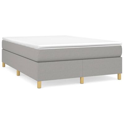 vidaXL Boxspring posteľ s matracom bledosivý 140x190 cm látka