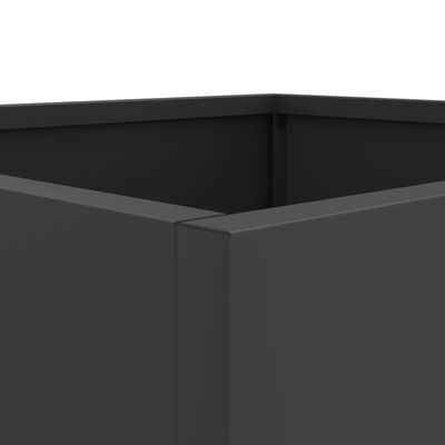 vidaXL Kvetináč čierny 49x47x46 cm oceľ valcovaná za studena