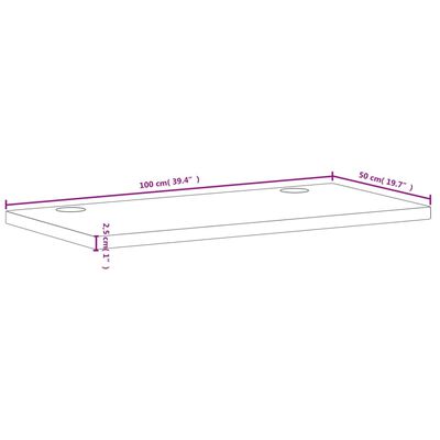 vidaXL Doska stolíka 100x50x2,5 cm masívny buk