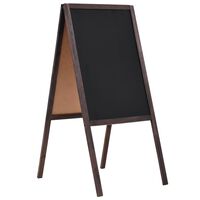 vidaXL Obojstranná voľne stojaca tabuľa z cédrového dreva 40x60 cm