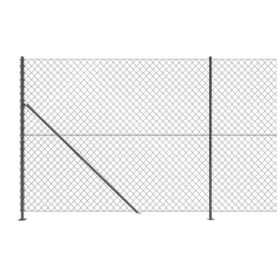 vidaXL vidaXL Drôtený plot s prírubou antracitový 1,8x25 m