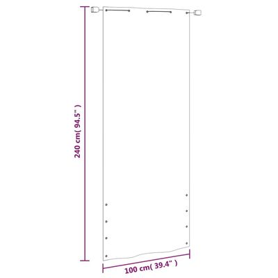 vidaXL Balkónová markíza bledozelená 100x240 cm oxfordská látka