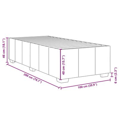 vidaXL Boxspring posteľ s matracom bledosivý 100x200 cm látka