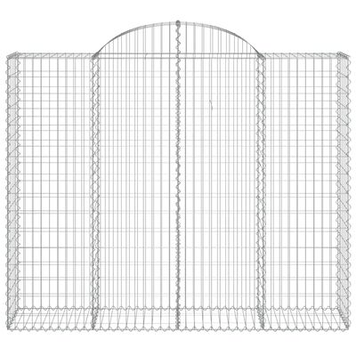 vidaXL Oblúkové gabiónové koše 3ks 200x50x160/180cm pozinkované železo