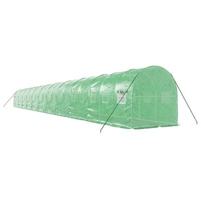 vidaXL Fóliovník s oceľovým rámom zelený 44 m² 22x2x2 m