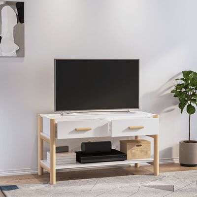 vidaXL TV skrinka biela 82x38x45 cm spracované drevo