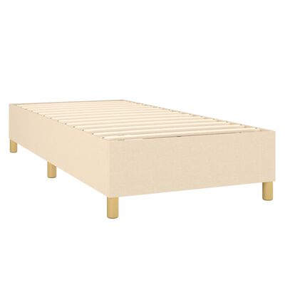 vidaXL Boxspring posteľ s matracom krémová 100x200 cm látka