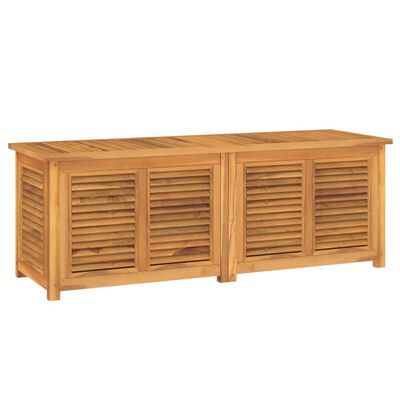 vidaXL Záhradný úložný box s vreckom 150x50x53 cm masívny teak