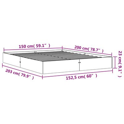 vidaXL Posteľ bez matraca voskový 150x200 cm masívna borovica