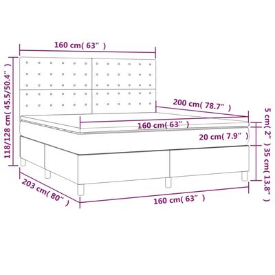 vidaXL Boxspring posteľ s matracom kapučínová 160x200 cm umelá koža