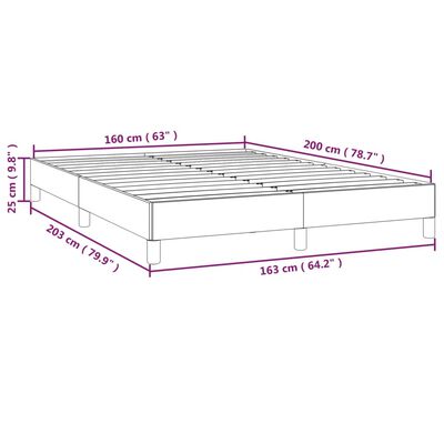 vidaXL Rám postele bez matraca tmavomodrý 160x200 cm zamat