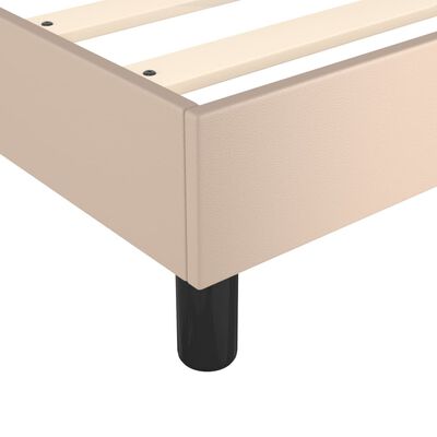 vidaXL Boxspring posteľ s matracom kapučínová 180x200 cm umelá koža