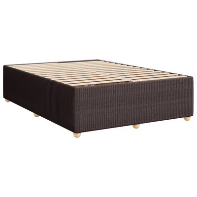 vidaXL Boxspring posteľ s matracom tmavohnedá 140x200 cm látka