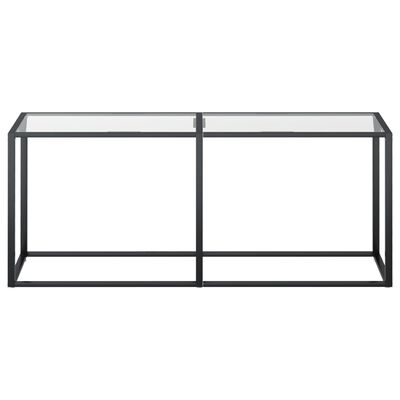 vidaXL Konzolový stolík priehľadný 180x35x75 cm tvrdené sklo