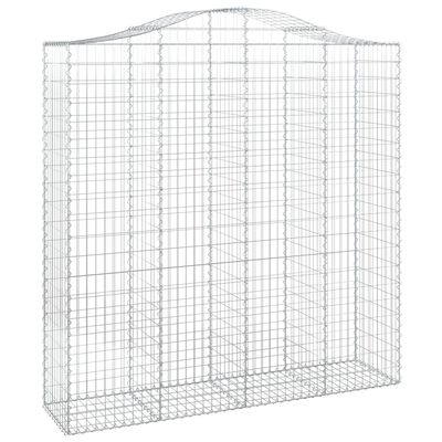 vidaXL Oblúkový gabionový kôš 2 ks 200x50x200/220cm pozinkované železo