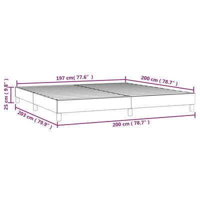 vidaXL Posteľný rám hnedý 200x200 cm umelá koža