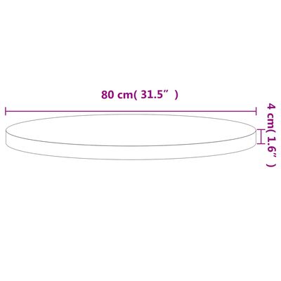 vidaXL Stolová doska Ø80x4 cm okrúhla masívny buk