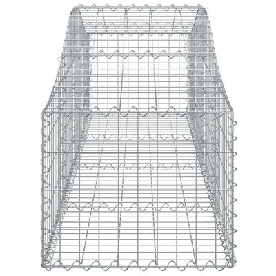 vidaXL Oblúkové gabionové koše 4 ks 200x50x40/60 cm pozink. železo