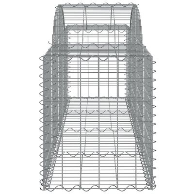 vidaXL Oblúkový gabionový kôš 10 ks 200x50x60/80 cm pozinkované železo