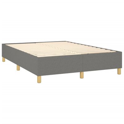 vidaXL Boxspring posteľ s matracom tmavosivá 140x190 cm látka