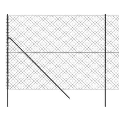 vidaXL Drôtený plot antracitový 1,4x25 m