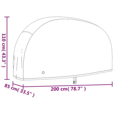 vidaXL Obal na bicykel, čierny 200x85x110 cm, 190T Oxford