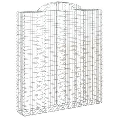 vidaXL Oblúkový gabionový kôš 2 ks 200x50x220/240cm pozinkované železo