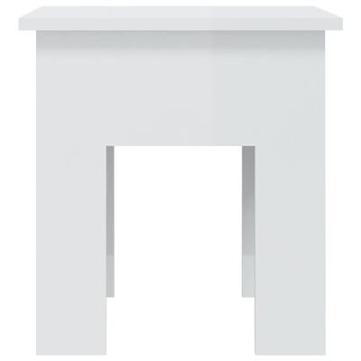 vidaXL Konferenčný stolík lesklý biely 40x40x42 cm drevotrieska