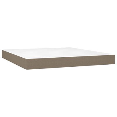 vidaXL Posteľný rám boxspring s matracom sivohned 180x200 cm látka