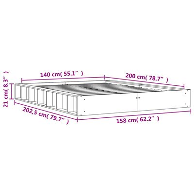 vidaXL Posteľ s matracom voskovo hnedá 140x200 cm masívna borovica