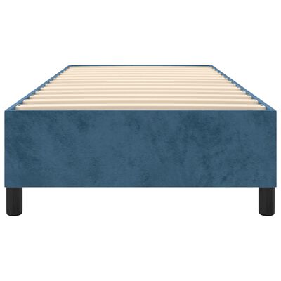 vidaXL Rám na boxspring posteľ tmavomodrý 90x190 cm zamat