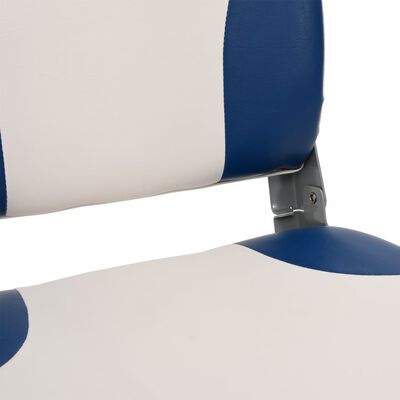 vidaXL 4-dielna skladacia súprava sedadiel do člna modro-biely vankúš