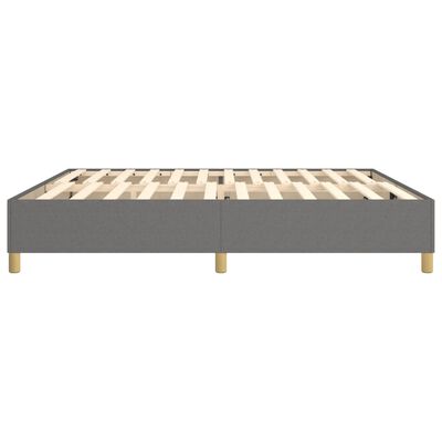 vidaXL Rám na boxspring posteľ tmavosivý 200x200 cm látka